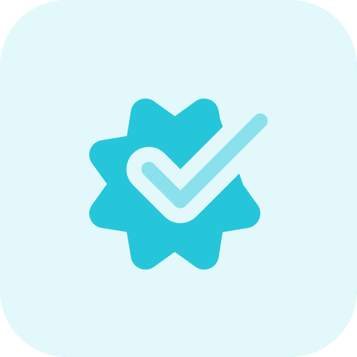 Label tick symbol validation icon