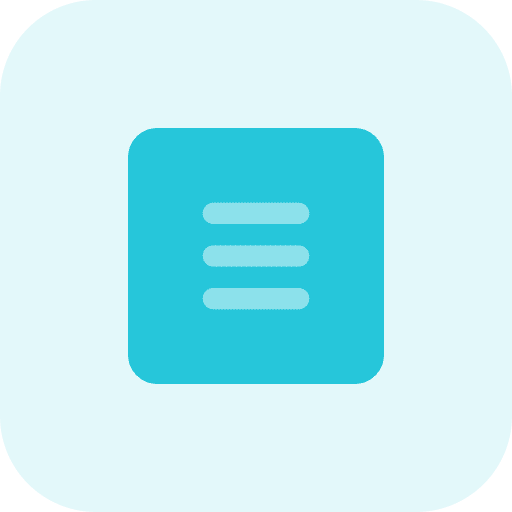 Square three square three lines icon