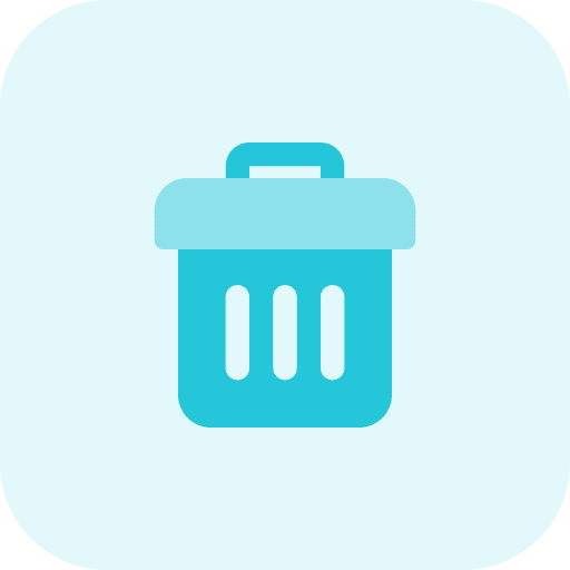 Bin trash can button trash icon