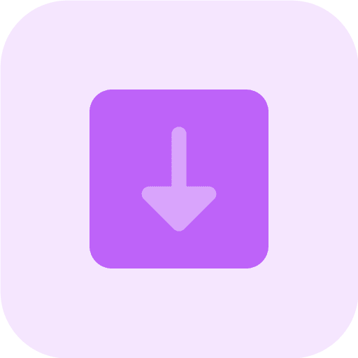 Down arrow more navigate low icon