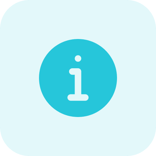 Info circle customer service aid icon