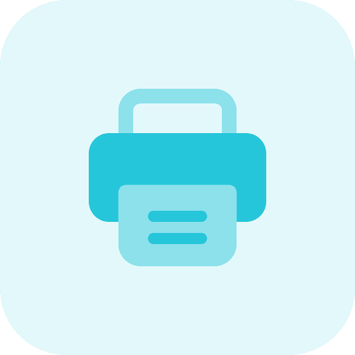 Printer interface symbol tools icon