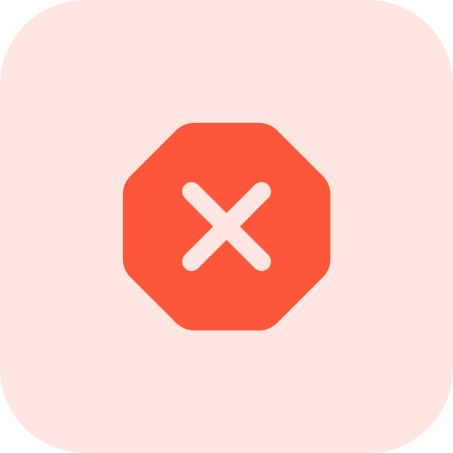 Clear delete button uninstall icon