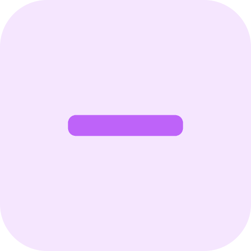 Delete substraction remove sign icon