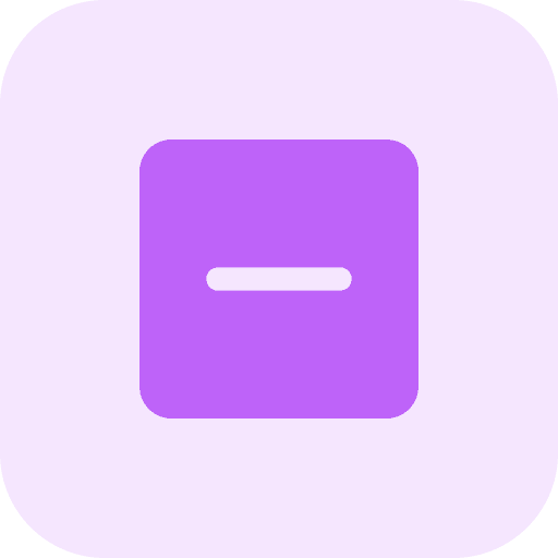 Remove sign line symbol icon
