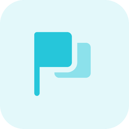 Waving flag signaling flag pole flags icon