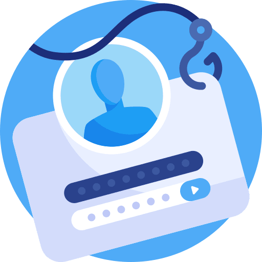 Phishing attack crime computer icon