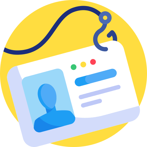 Phishing security personal data steal icon