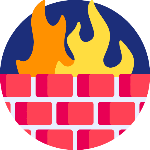 Firewall firewall network bricks icon