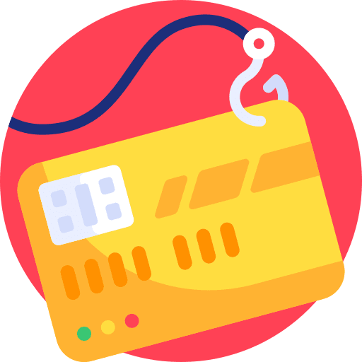 Phishing scam steal security icon