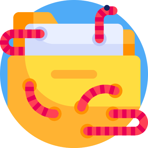 Worm file worm hacking icon