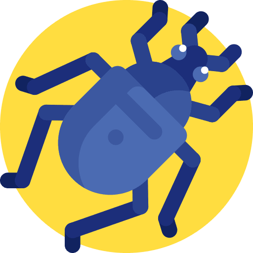 Bug bug malware alert icon