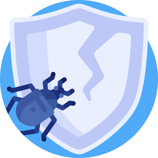 Bug cyber attack bug ui icon