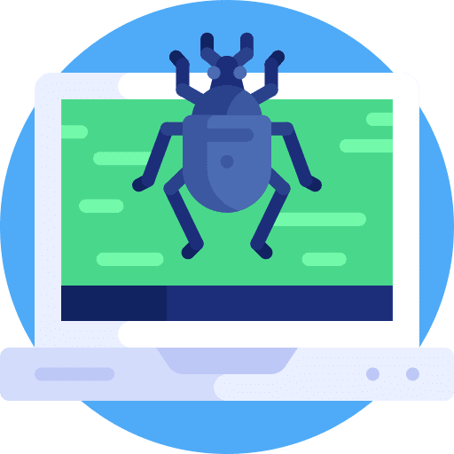 Bug security virus malware icon