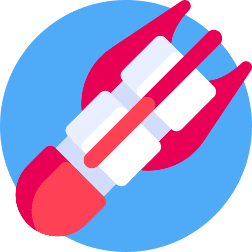 Ddos threat virus missile icon