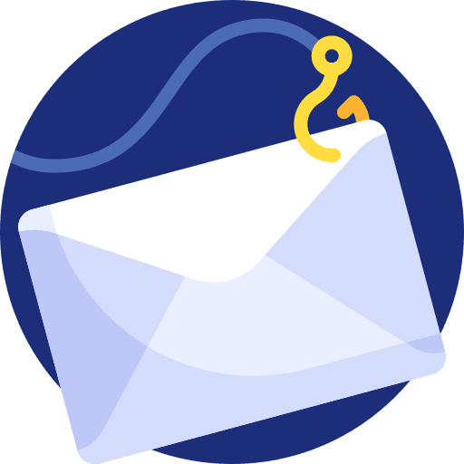 Phishing detection hacker email icon