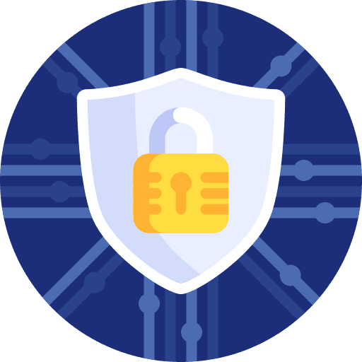 Security system shield security system technology icon