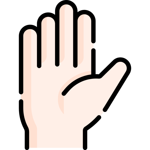 Hand sign language gestures hand icon