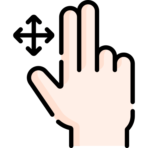 Move move sign language hands and gestures icon