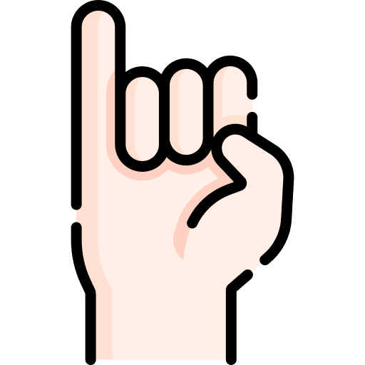 Promise gestures pinky finger sign language icon