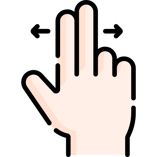 Slide sign language hands and gestures swap icon