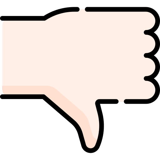 Thumb down dislike hand gestures icon
