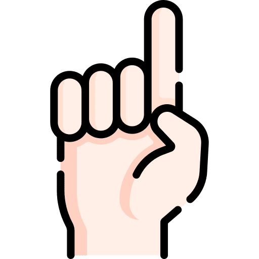 Up gestures hand one icon