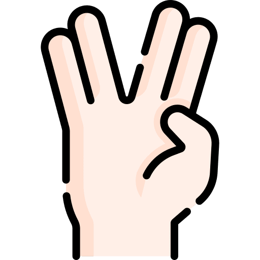 Vulcan salute vulcan salute sign language hands and gestures icon