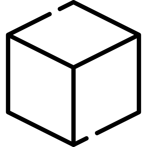 Cube 3d geometry shapes and symbols icon