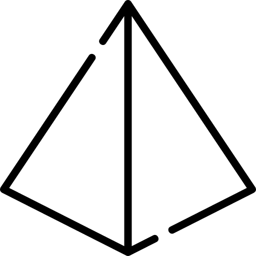 Pyramid shapes geometry pyramid icon