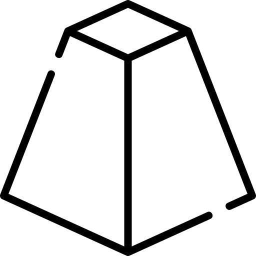 Trapezium 3d shapes and symbols geometry icon