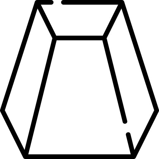 Trapezium geometry 3d shapes icon