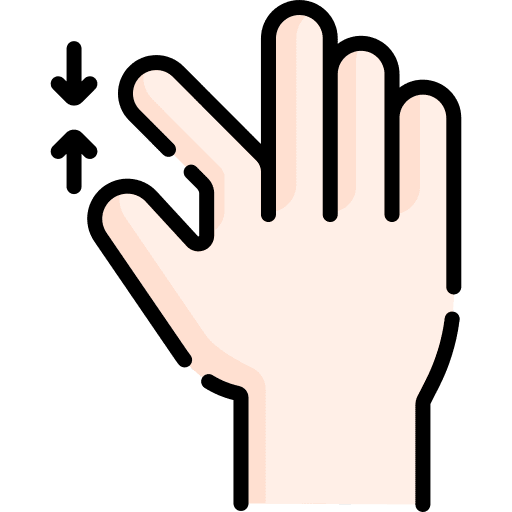 Zoom in hands and gestures zoom in hand icon