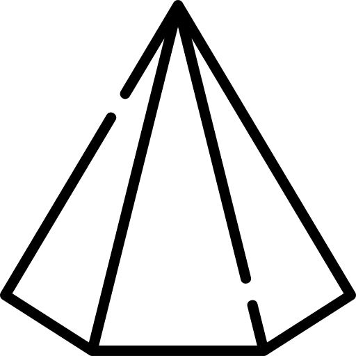 Pyramid shapes and symbols shapes geometry icon
