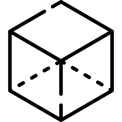 Cube cube geometry 3d icon