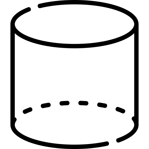 Cylinder geometry cylinder shapes and symbols icon