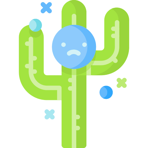 Cactus desert farming and gardening landscape icon