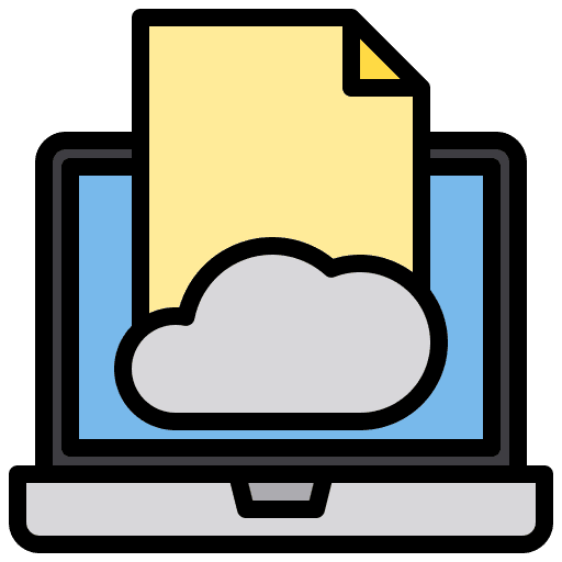 Cloud data interface data cloud computing icon