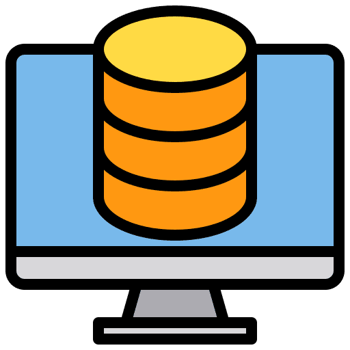 Database software computer monitor icon