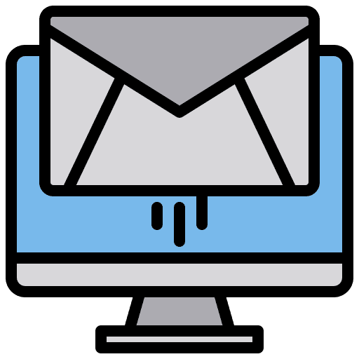 Email message envelope communications icon