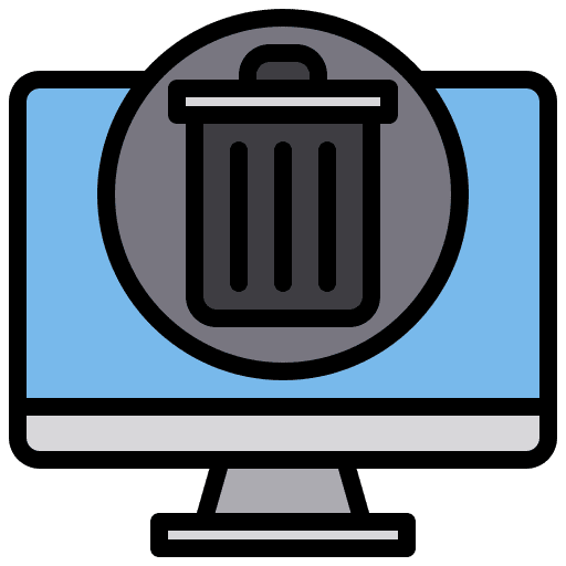 Trash trash computer uninstall icon