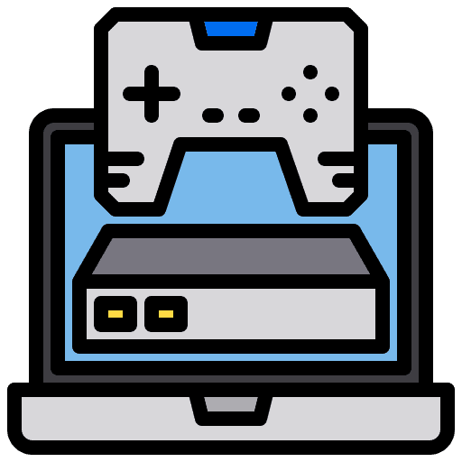 Video game computer game joystick laptop icon