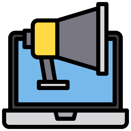Megaphone marketing computer megaphone icon