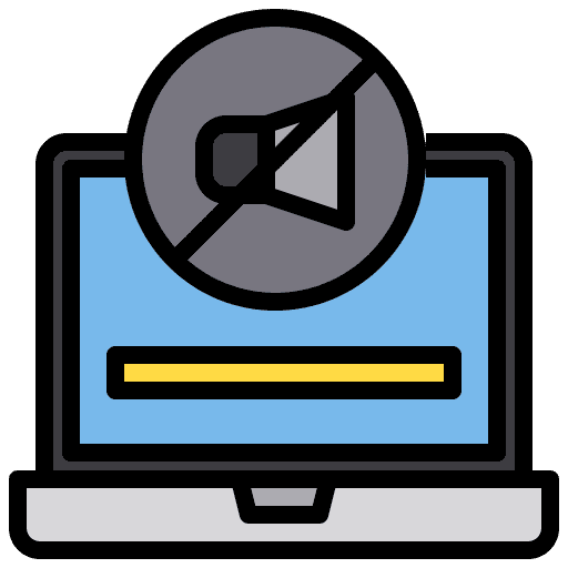 Mute electronics silent no sound icon