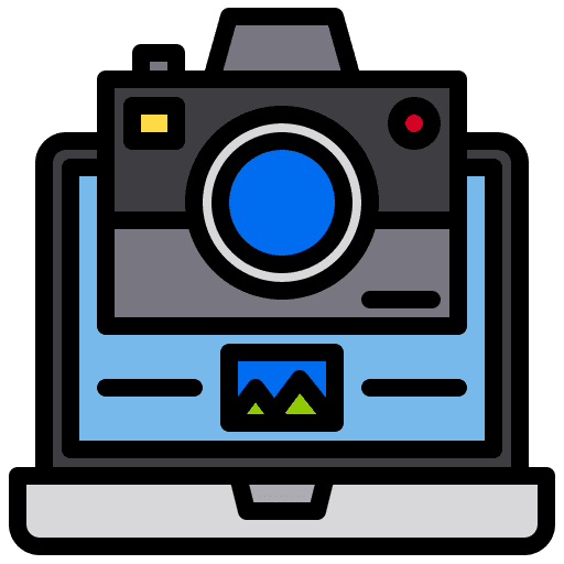 Camera camera computer upload icon
