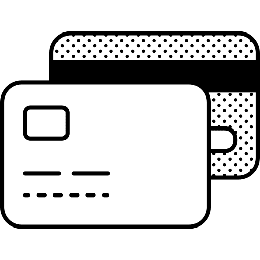 Credit card bank card money commerce icon