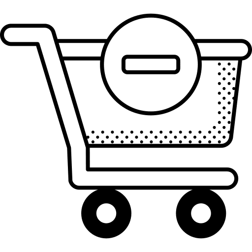 Delete supermarket cart shopping store icon