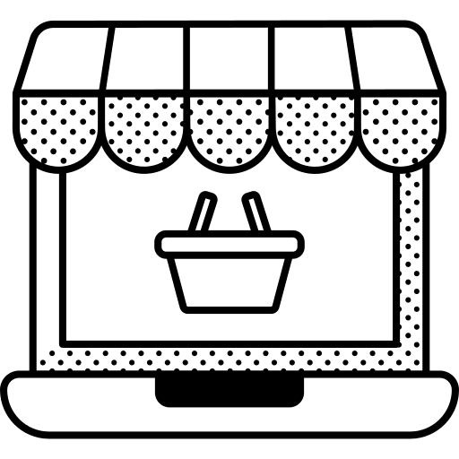 Online shop commerce and shopping online shop commerce icon