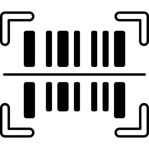 Bar code commerce and shopping bar code horizontal icon