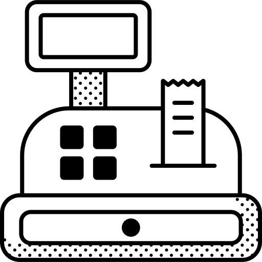 Cashier machine cashbox bill commerce and shopping icon